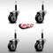 Service Caster 3'' SS Black Poly Wheel Swivel 3/4'' Expanding Stem Caster Set, 4PK SCC-SSEX20S314-PPUB-BLK-34-4 - alternate 4